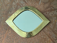 Lot de 3 miroirs en laiton martelé, fabrication artisanale à Marrakech