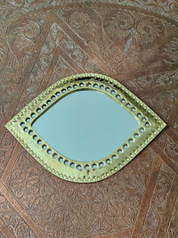 Lot de 2 miroirs oeil en laiton, fabrication artisanale à Marrakech