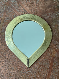 Lot de 3 miroirs en laiton martelé, fabrication artisanale à Marrakech