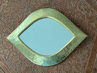 Lot de 2 miroirs oeil en laiton, fabrication artisanale à Marrakech