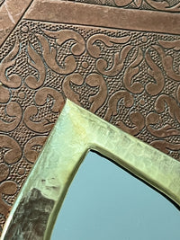 Lot de 2 miroirs oeil en laiton, fabrication artisanale à Marrakech
