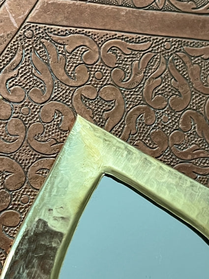 Lot de 2 miroirs oeil en laiton, fabrication artisanale à Marrakech
