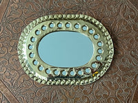 Lot de 3 miroirs en laiton perforé, fabrication artisanale à Marrakech