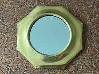 Lot de 2 petits miroirs en laiton, fabrication artisanale à Marrakech