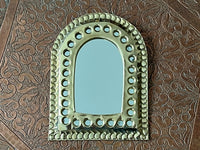Lot de 3 miroirs en laiton perforé, fabrication artisanale à Marrakech