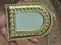 Lot de 3 miroirs en laiton perforé, fabrication artisanale à Marrakech