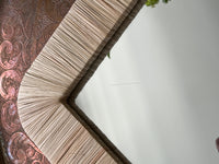 Lot de 2 miroirs en forme d'oeil en raphia, fabrication artisanale au Maroc