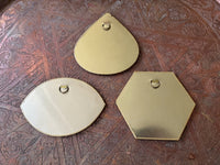 Lot de 3 miroirs en laiton gravé, fabrication artisanale à Marrakech