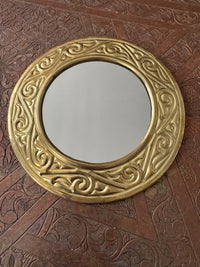 Lot de 2 miroirs en laiton gravé, fabrication artisanale à Marrakech