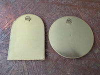 Lot de 2 miroirs en laiton gravé, fabrication artisanale à Marrakech