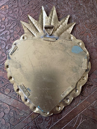 Joli miroir ex-voto en laiton, fabrication artisanale à Marrakech