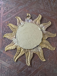 Joli miroir soleil en laiton, fabrication artisanale à Marrakech