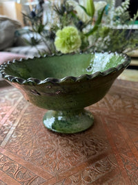 Coupe à fruits Tamegroute, taille moyenne, fabrication artisanale au Maroc