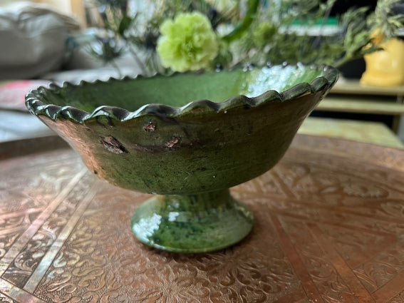 Coupe à fruits Tamegroute, taille moyenne, fabrication artisanale au Maroc