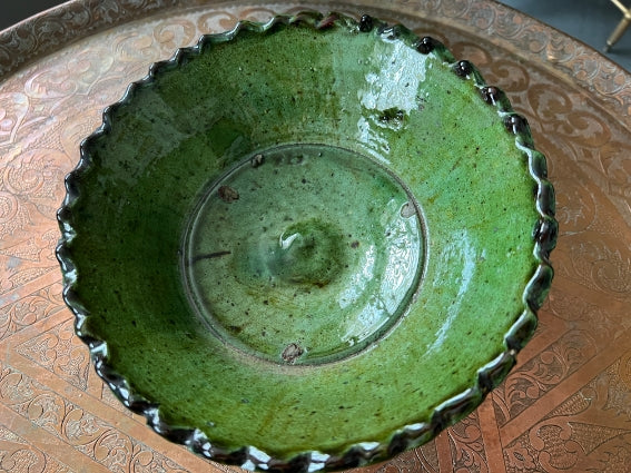 Coupe à fruits Tamegroute, taille moyenne, fabrication artisanale au Maroc