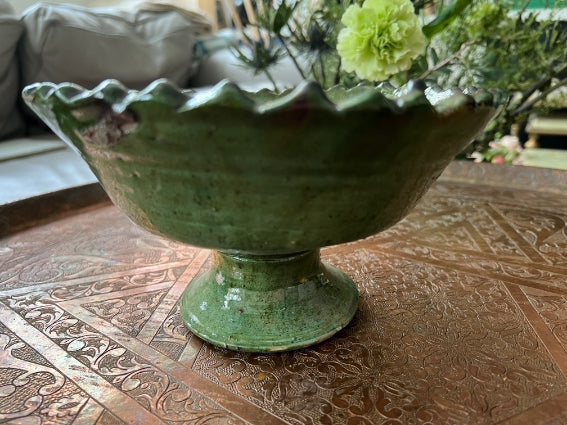 Coupe à fruits Tamegroute, taille moyenne, fabrication artisanale au Maroc