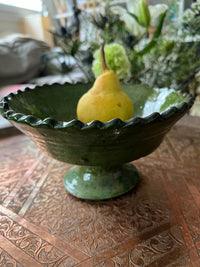 Coupe à fruits Tamegroute, taille moyenne, fabrication artisanale au Maroc