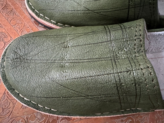 Babouches berbères pour homme en cuir, faites à la main au Maroc (Marrakech)