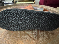 Babouches berbères pour homme en cuir, faites à la main au Maroc (Marrakech), couleur marron