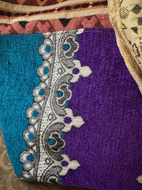 Très joli sac en patchwork de tissus, upcycling et création artisanale unique de Marrakech (Maroc), modèle A