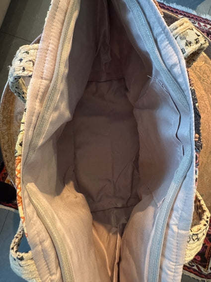 Très joli sac en patchwork de tissus, upcycling et création artisanale unique de Marrakech (Maroc), modèle A