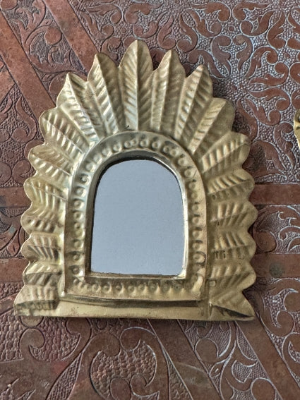 Lot de 2 miroirs en laiton, fabrication artisanale à Marrakech (lot n1)