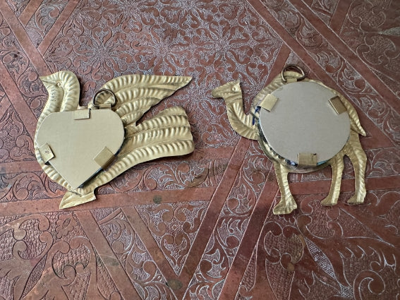 Lot de 2 miroirs en laiton, fabrication artisanale à Marrakech (lot n2)