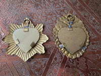 Lot de 2 miroirs ex-voto en laiton, fabrication artisanale à Marrakech (lot n3)