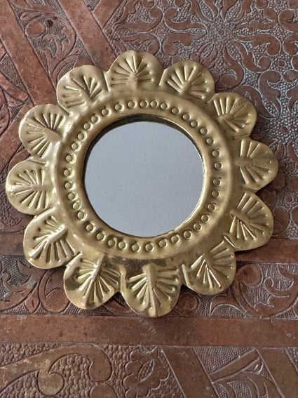 Lot de 2 miroirs en laiton, fabrication artisanale à Marrakech (lot n4)