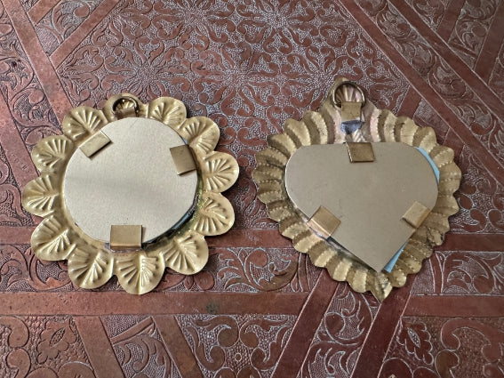 Lot de 2 miroirs en laiton, fabrication artisanale à Marrakech (lot n4)